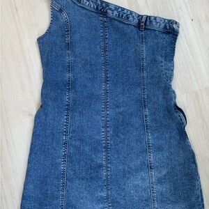 One-Shoulder Denim Dress by lonestar